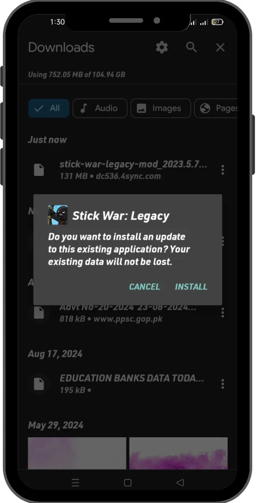 Stick War Legacy Installation process Step 4